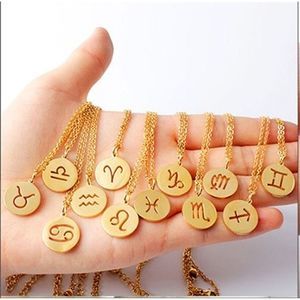 Zodiac Sign Necklace Astrology Birthday Gift